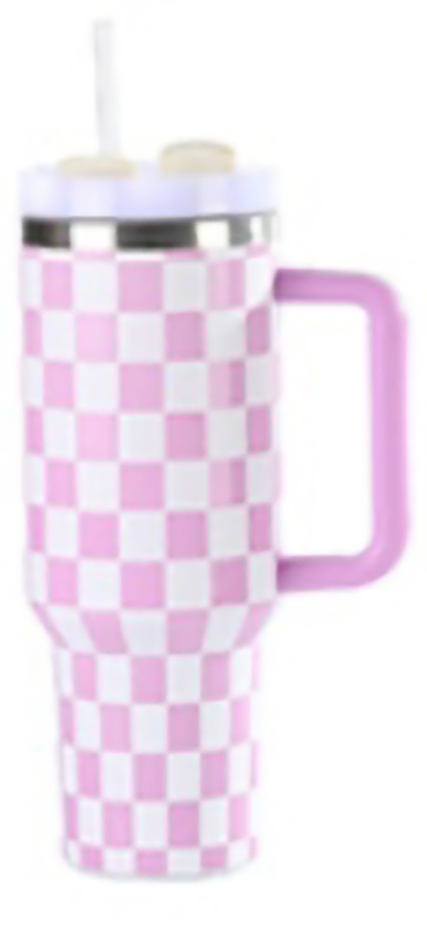 Checkerboard Stainless Steel 40oz. Tumblers