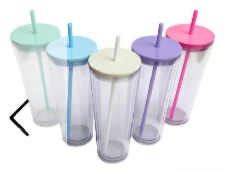 24oz. Snowglobe With Color Lid