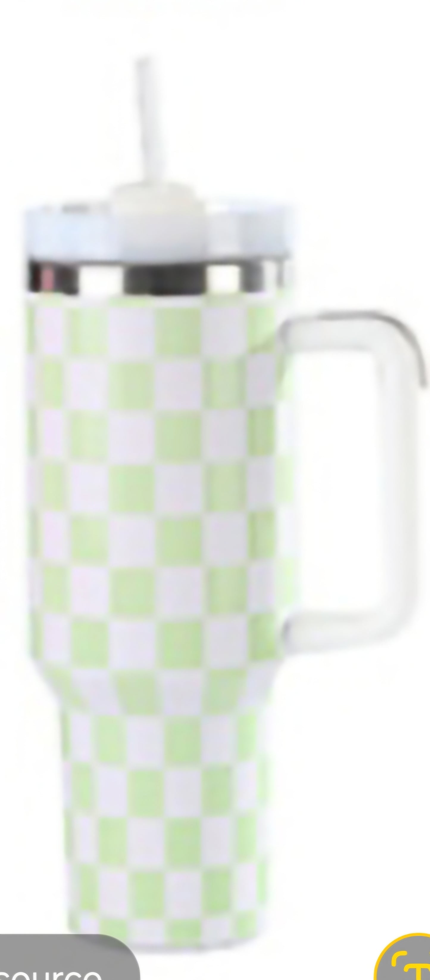 Checkerboard Stainless Steel 40oz. Tumblers